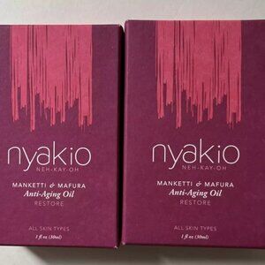 2x Nyakio Manketti & Mafura Anti-Aging Oil-Restore-All Skin Types 1 fl oz